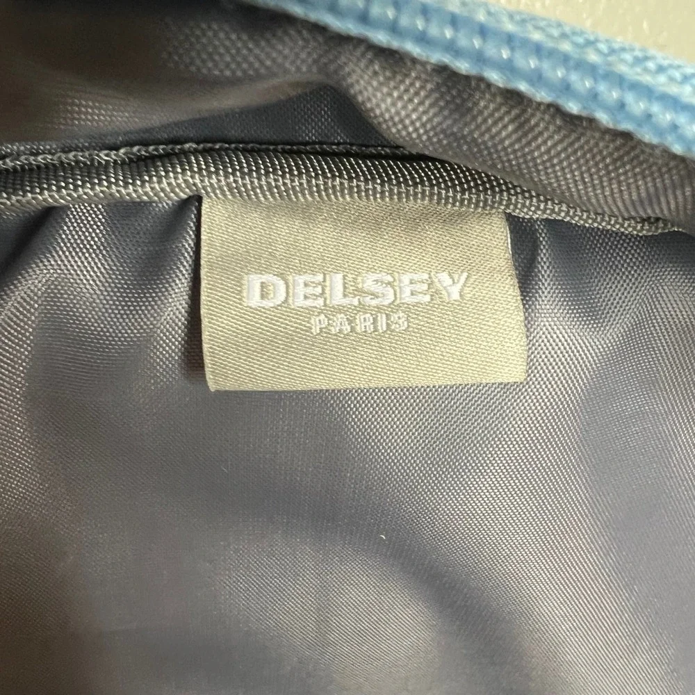 Delsey Paris Ramey Backpack Sky Blue Slim Laptop Travel Bag